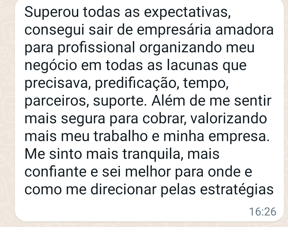 Depoimento de cliente