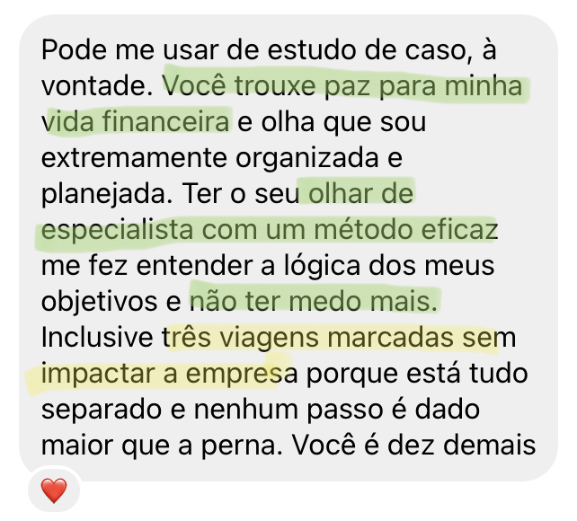 Depoimento de cliente